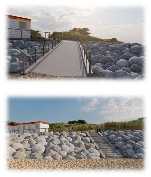 Nouvel accès à la plage de la Rémigeasse