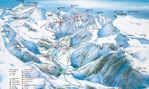 Plan pistes Monts-Dore.