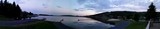 Le lac des hermines à Super Besse le soir.